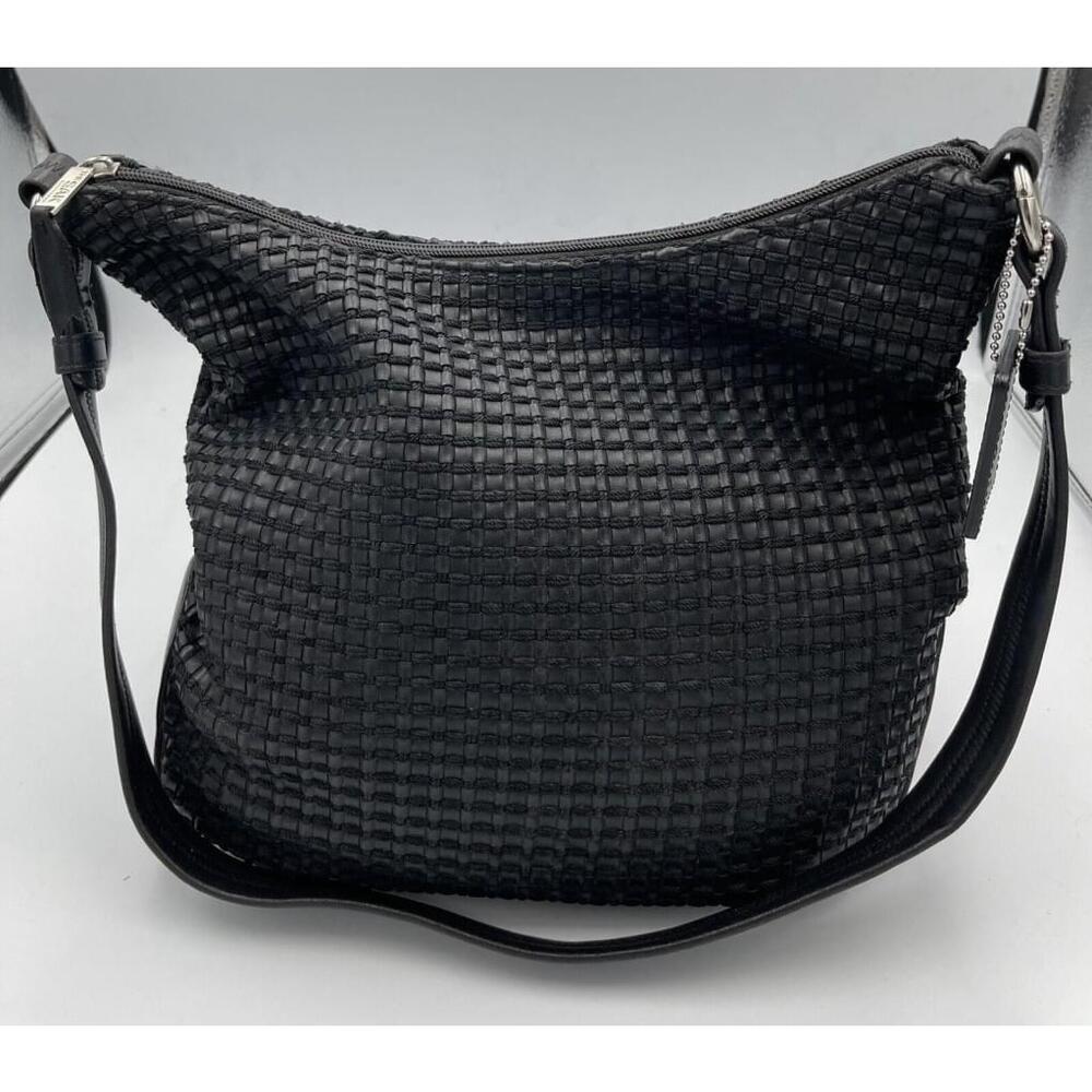 The Sak Elliot Lucca Woven Black Purse Bag Boho Chic Top Zipper Card Holder